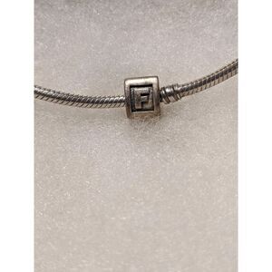 NEW Pandora Alphabet "F" Triangle Block Bead .925 Sterling Silver